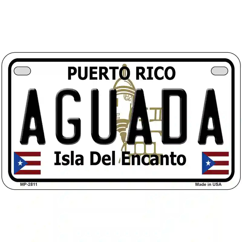 Aguada Puerto Rico Metal Novelty License Plate 7" x 4" (MP)