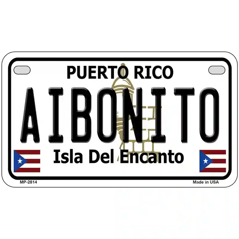 Aibonito Puerto Rico Metal Novelty License Plate 7" x 4" (MP)