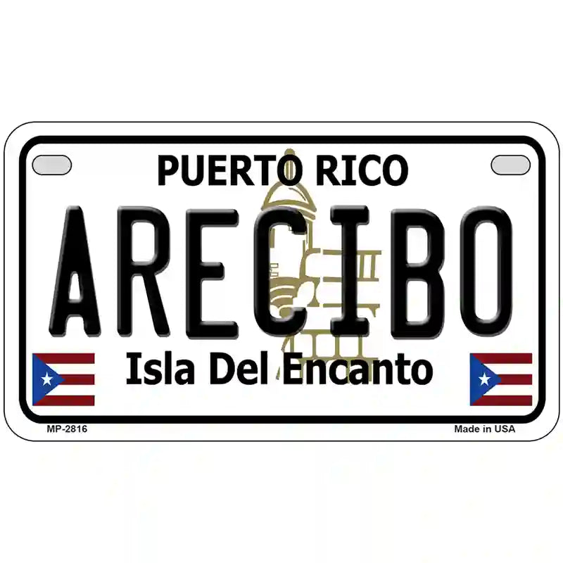 Arecibo Puerto Rico Metal Novelty License Plate 7" x 4" (MP)