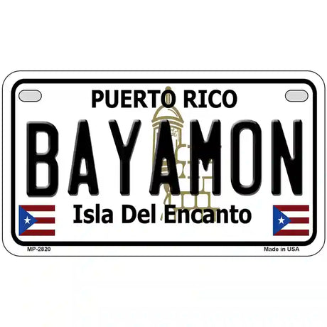 Bayamon Puerto Rico Metal Novelty License Plate 7" x 4" (MP)