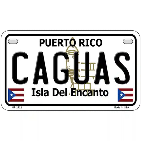 Caguas Puerto Rico Metal Novelty License Plate 7" x 4" (MP)