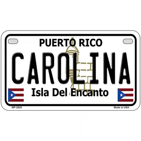 Carolina Puerto Rico Metal Novelty License Plate 7" x 4" (MP)