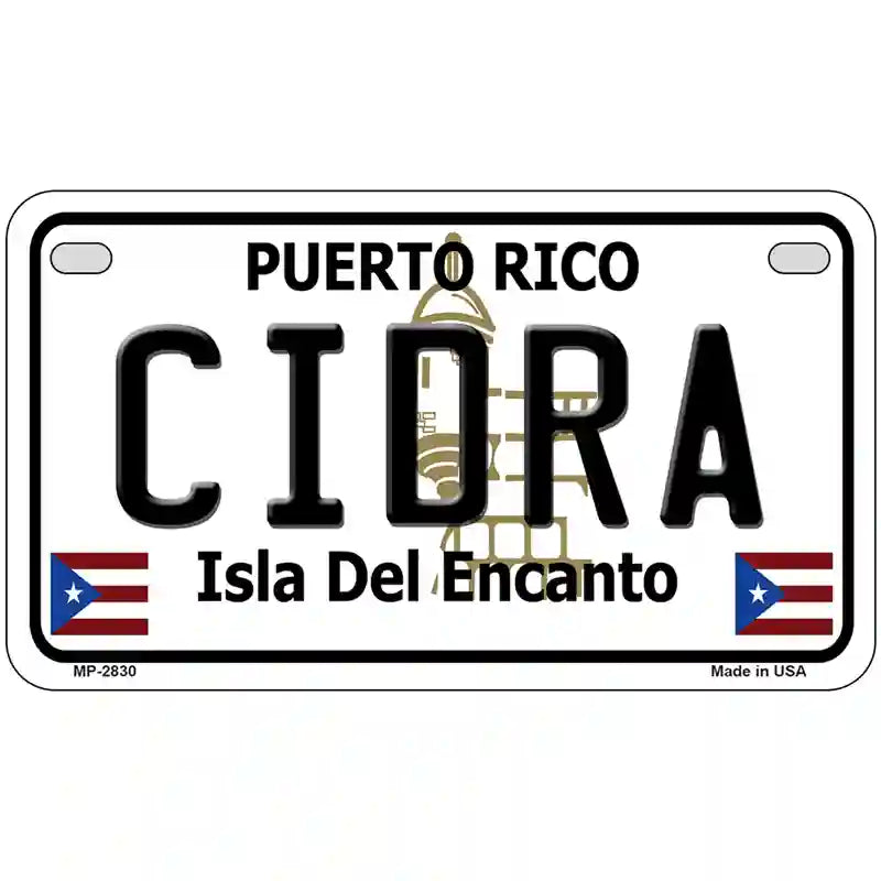 Cidra Puerto Rico Metal Novelty License Plate 7" x 4" (MP)