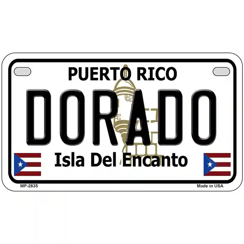 Dorado Puerto Rico Metal Novelty License Plate 7" x 4" (MP)