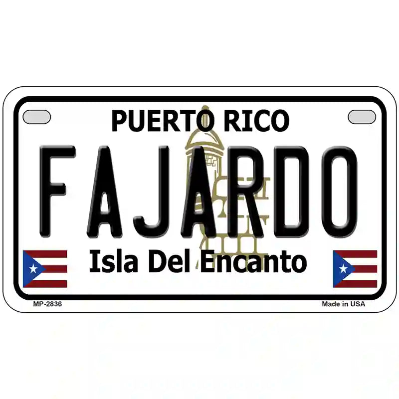 Fajardo Puerto Rico Metal Novelty License Plate 7" x 4" (MP)