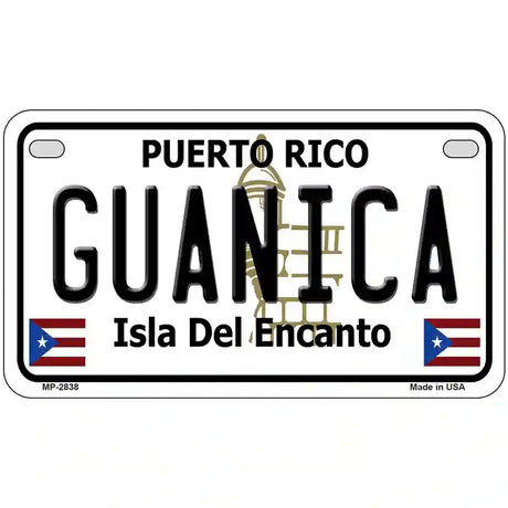 Guanica Puerto Rico Metal Novelty License Plate 7" x 4" (MP)