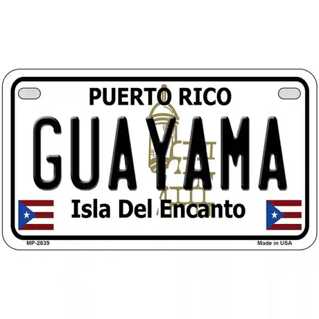 Guayama Puerto Rico Metal Novelty License Plate 7" x 4" (MP)