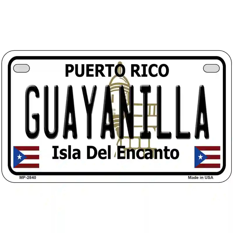 Guayanilla Puerto Rico Metal Novelty License Plate 7" x 4" (MP)