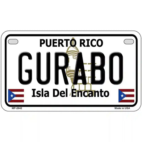 Gurabo Puerto Rico Metal Novelty License Plate 7" x 4" (MP)