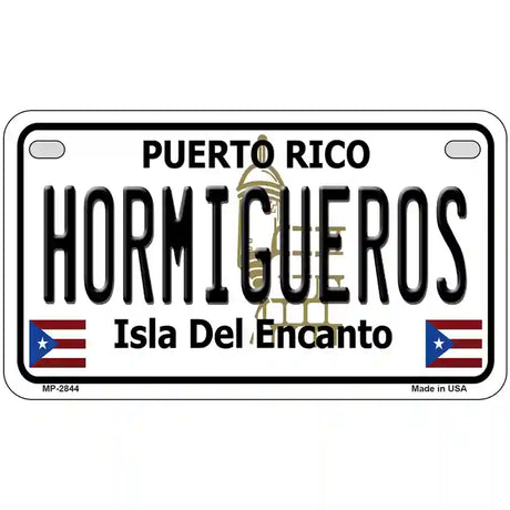 Hormiguesros Puerto Rico Metal Novelty License Plate 7" x 4" (MP)