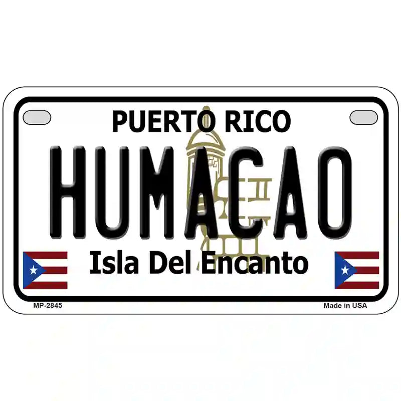 Humacao Puerto Rico Metal Novelty License Plate 7" x 4" (MP)