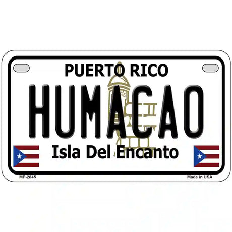 Humacao Puerto Rico Metal Novelty License Plate 7" x 4" (MP)