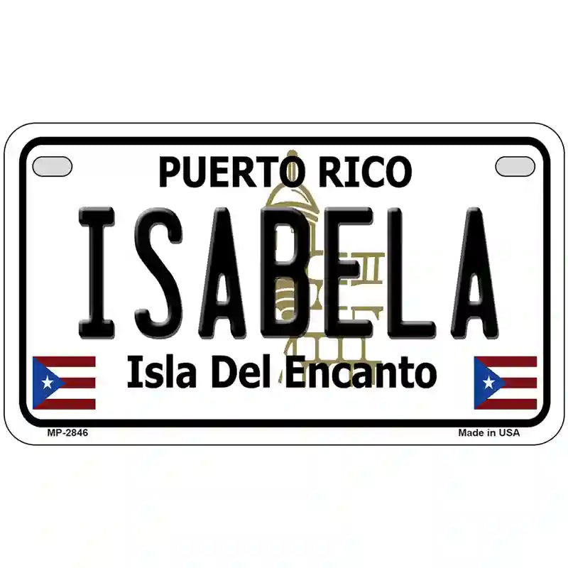 Isabela Puerto Rico Metal Novelty License Plate 7" x 4" (MP)