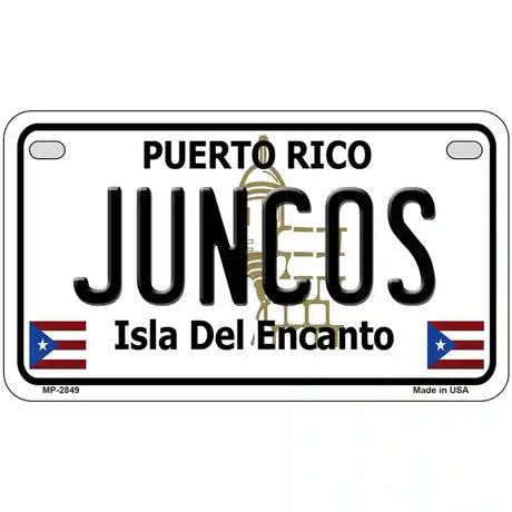 Juncos Puerto Rico Metal Novelty License Plate 7" x 4" (MP)