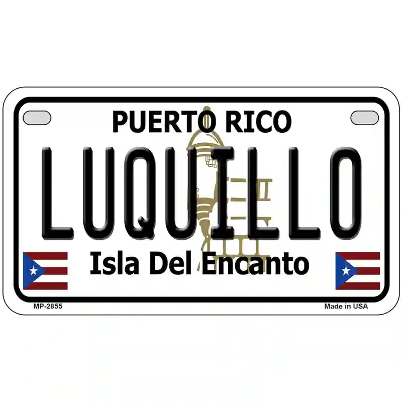 Luquillo Puerto Rico Novelt Metal Novelty License Plate 7" x 4" (MP)