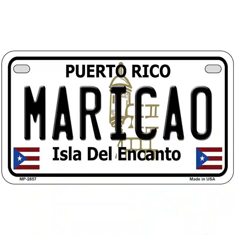 Maricao Puerto Rico Metal Novelty License Plate 7" x 4" (MP)