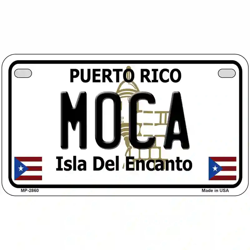 Moca Puerto Rico Metal Novelty License Plate 7" x 4" (MP)