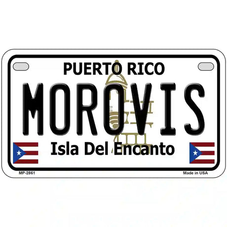 Morovis Puerto Rico Metal Novelty License Plate 7" x 4" (MP)