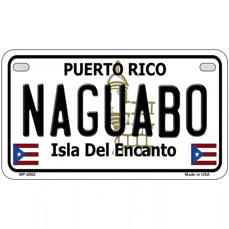 Naguabo Puerto Rico Metal Novelty License Plate 7" x 4" (MP)