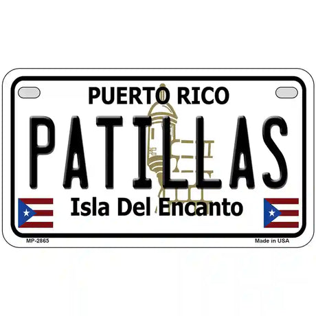 Patillas Puerto Rico Metal Novelty License Plate 7" x 4" (MP)