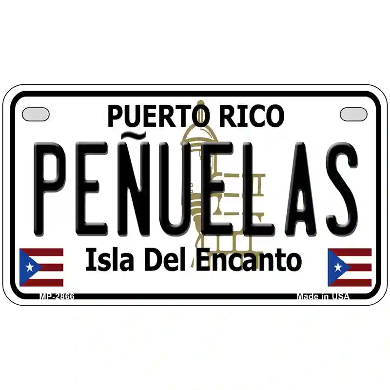 Penuelas Puerto Rico Metal Novelty License Plate 7" x 4" (MP)