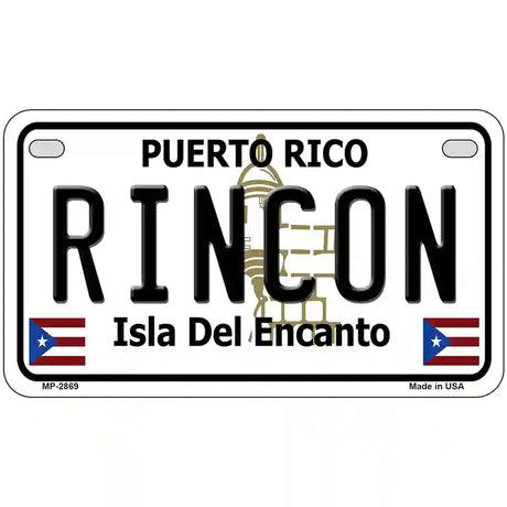 Rincon Puerto Rico Metal Novelty License Plate 7" x 4" (MP)