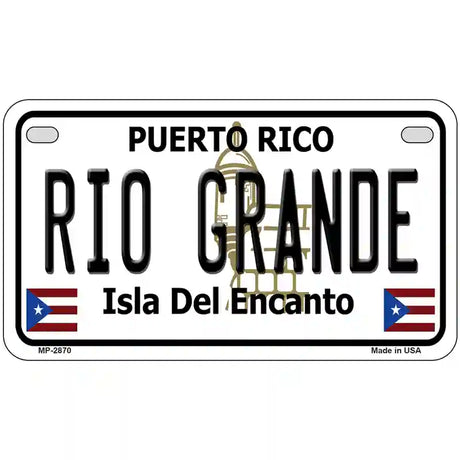 Rio Grande Puerto Rico Metal Novelty License Plate 7" x 4" (MP)