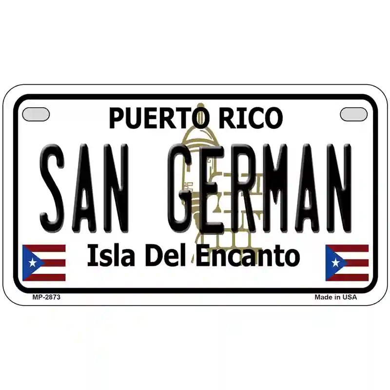 San German Puerto Rico Metal Novelty License Plate 7" x 4" (MP)