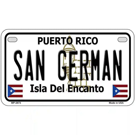 San German Puerto Rico Metal Novelty License Plate 7" x 4" (MP)