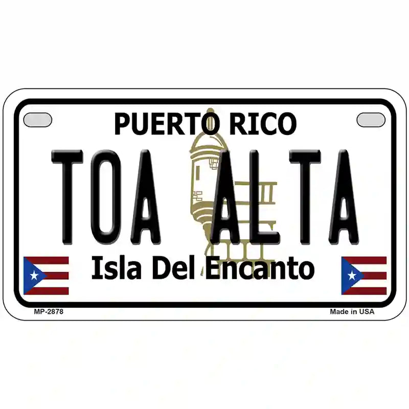 Toa Alta Puerto Rico Metal Novelty License Plate 7" x 4" (MP)