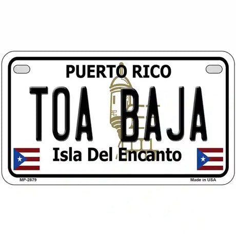 Toa Baja Puerto Rico Metal Novelty License Plate 7" x 4" (MP)