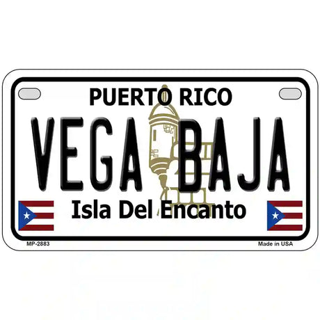 Vega Baja Puerto Rico Metal Novelty License Plate 7" x 4" (MP)