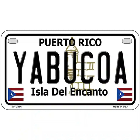 Yabucoa Puerto Rico Metal Novelty License Plate 7" x 4" (MP)