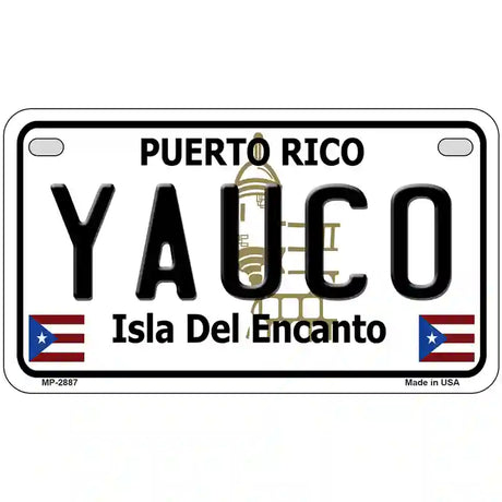 Yauco Puerto Rico Metal Novelty License Plate 7" x 4" (MP)