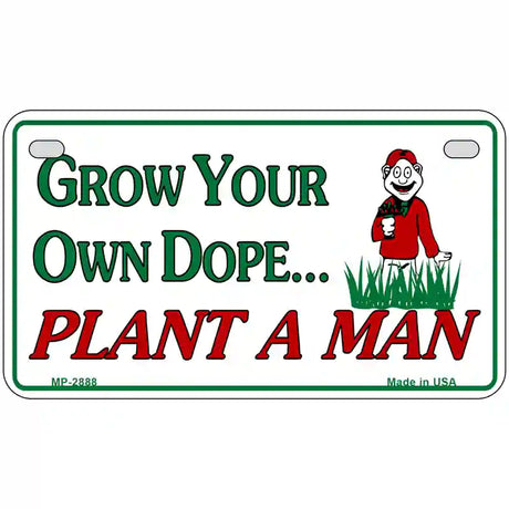 Grow Dope Metal Novelty License Plate 7" x 4" (MP)