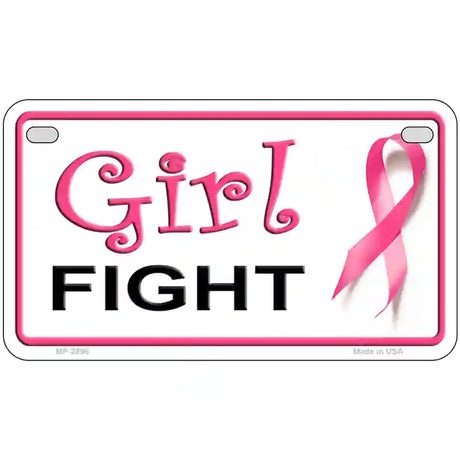 Girl Fight Metal Novelty License Plate Sign 7" x 4" (MP)