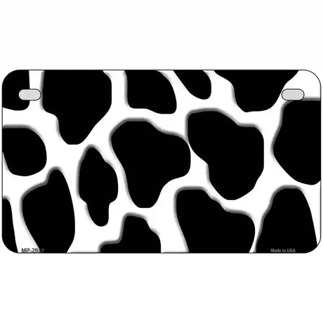 Black White Giraffe Metal Novelty License Plate 7" x 4" (MP)