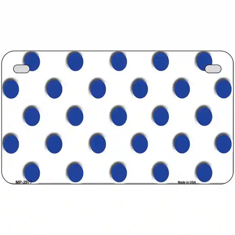 Blue White Polka Dot Metal Novelty License Plate 7" x 4" (MP)