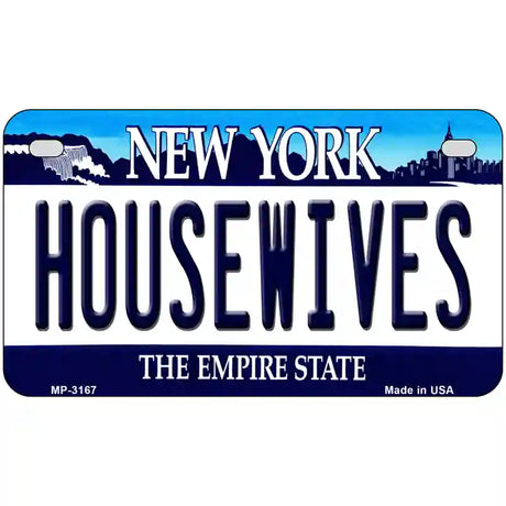 Housewives New York Novelty Metal License Plate 7" x 4" (MP)