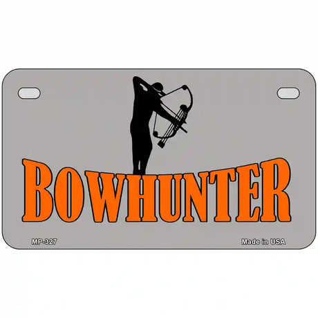 Bow Hunter Metal Novelty License Plate 7" x 4" (MP)