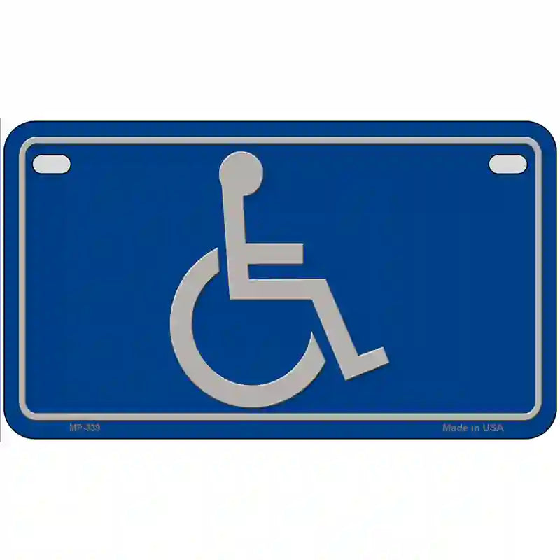 Handicap Logo Metal Novelty License Plate 7" x 4" (MP)