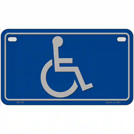 Handicap Logo Metal Novelty License Plate 7" x 4" (MP)