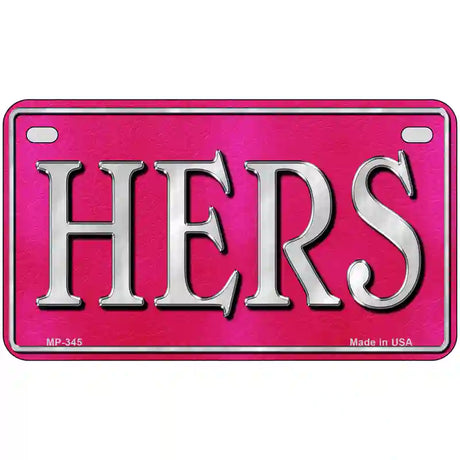 HERS Metal Novelty License Plate 7" x 4" (MP)