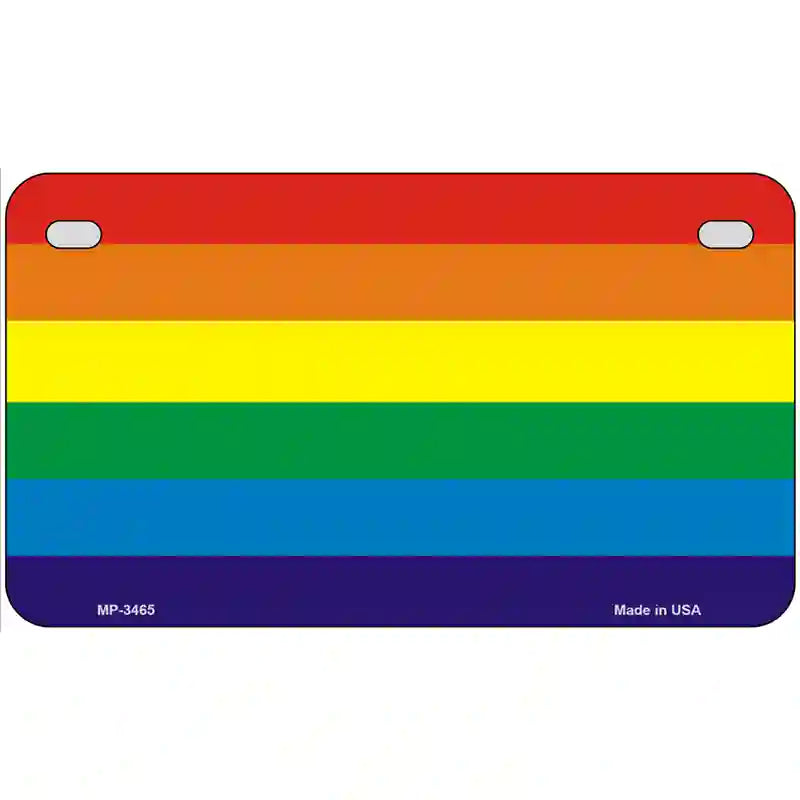 Rainbow Flag Metal Novelty License Plate 7" x 4" (MP)