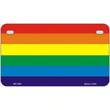 Rainbow Flag Metal Novelty License Plate 7" x 4" (MP)