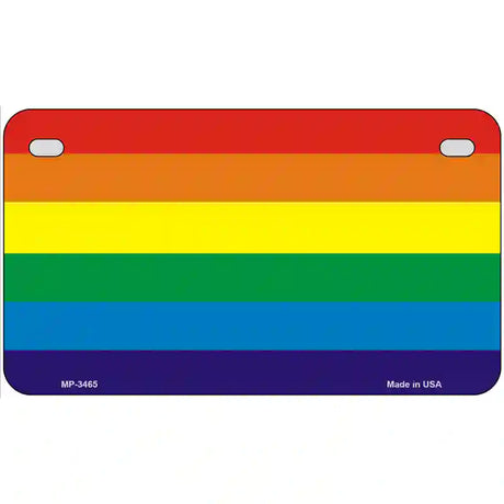 Rainbow Flag Metal Novelty License Plate 7" x 4" (MP)