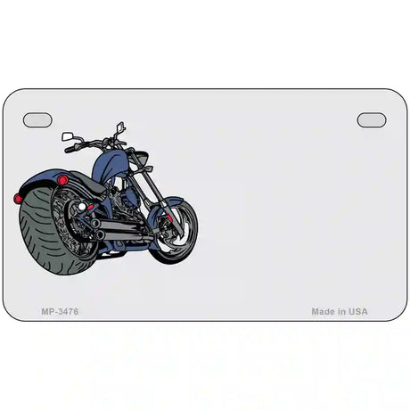 Motorcycle Offset Metal Novelty License Plate 7" x 4" (MP)