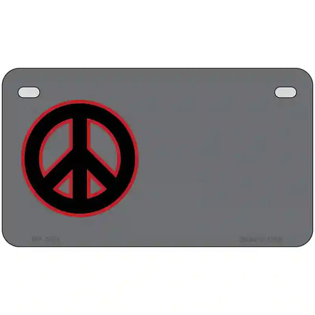 Peace Symbol Offset Metal Novelty License Plate 7" x 4" (MP)