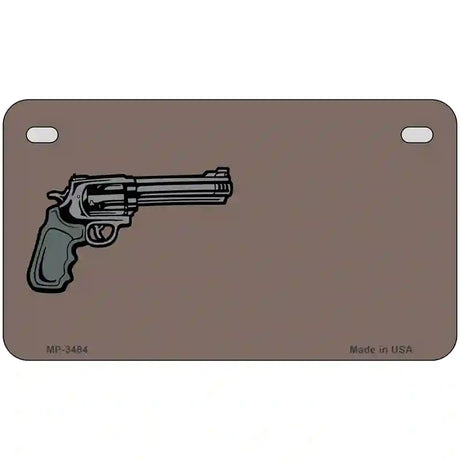 Gun Offset Customizable Metal Novelty License Plate 7" x 4" (MP)