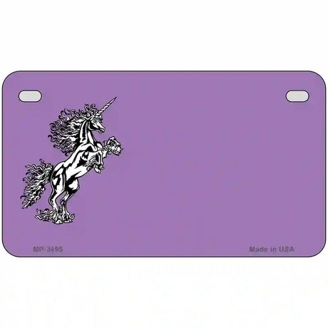 Unicorn Offset Metal Novelty License Plate 7" x 4" (MP)